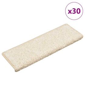 Alfombrillas para escaleras 30 unidades 65x21x4 cm Blanco Borde Rectangular en Hogar | Comprar online en Foru.es