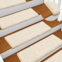 Alfombrillas para escaleras 30 unidades 65x21x4 cm Blanco Borde Rectangular en Hogar | Comprar online en Foru.es