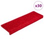 Alfombrillas para escaleras 30 unidades 65x21x4 cm Borde rectangular rojo en Hogar | Comprar online en Foru.es