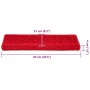 Alfombrillas para escaleras 30 unidades 65x21x4 cm Borde rectangular rojo en Hogar | Comprar online en Foru.es