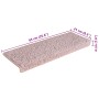 Alfombrillas para escaleras 30 unidades 65x21x4 cm Blanco y rosa Borde rectangular en Hogar | Comprar online en Foru.es
