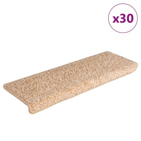 Alfombrillas para escaleras 30 unidades 65x21x4 cm Borde rectangular dorado en Hogar | Comprar online en Foru.es