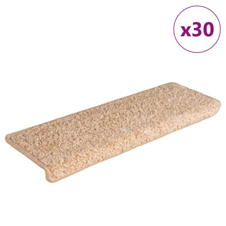 Alfombrillas para escaleras 30 unidades 65x21x4 cm Borde rectangular dorado en Hogar | Comprar online en Foru.es