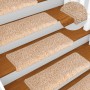 Alfombrillas para escaleras 30 unidades 65x21x4 cm Borde rectangular dorado en Hogar | Comprar online en Foru.es