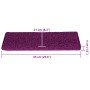 Alfombrillas para escaleras 30 unidades 65x21x4 cm Rosa Borde Rectangular en Hogar | Comprar online en Foru.es