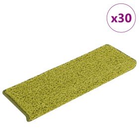 Alfombrillas para escaleras 30 unidades 65x21x4 cm Verde Borde Rectangular en Hogar | Comprar online en Foru.es