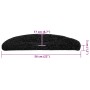 Alfombrillas para escaleras 20 unidades 56x17x3 cm Negro Semicircular en Hogar | Comprar online en Foru.es