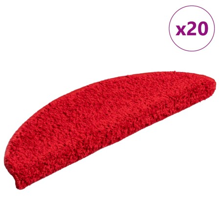 Alfombrillas para escaleras 20 unidades 56x17x3 cm Rojo Semicircular en Hogar | Comprar online en Foru.es