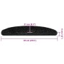 Alfombrillas para escaleras 20 unidades 65x21x4 cm Negro Semicircular Grande en Hogar | Comprar online en Foru.es