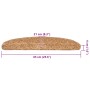 Felpudos para escaleras 20 unidades 65x21x4 cm Beige Semicircular Grande en Hogar | Comprar online en Foru.es