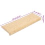 Alfombrillas para escaleras 20 unidades 65x21x4 cm color crema borde rectangular en Hogar | Comprar online en Foru.es