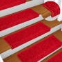 Alfombrillas para escaleras 20 unidades 65x21x4 cm Borde rectangular rojo en Hogar | Comprar online en Foru.es