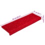 Alfombrillas para escaleras 20 unidades 65x21x4 cm Borde rectangular rojo en Hogar | Comprar online en Foru.es
