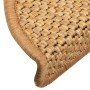 Alfombra autoadhesiva escalera sisal 30 uds 56x17x3 cm sisal en Hogar | Comprar online en Foru.es