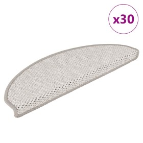 Alfombra autoadhesiva escalera sisal 30 uds 65x21x4 cm Platina en Hogar | Comprar online en Foru.es