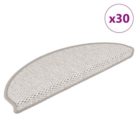 Alfombra autoadhesiva escalera sisal 30 uds 65x21x4 cm Platina en Hogar | Comprar online en Foru.es