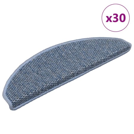 Alfombra autoadhesiva escalera sisal 30 uds 65x21x4 cm azul en Hogar | Comprar online en Foru.es