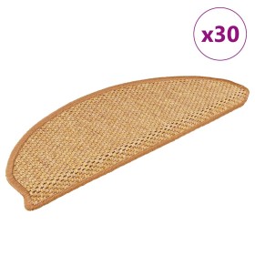 Alfombra autoadhesiva escalera sisal 30 uds 65x21x4 cm sisal en Hogar | Comprar online en Foru.es