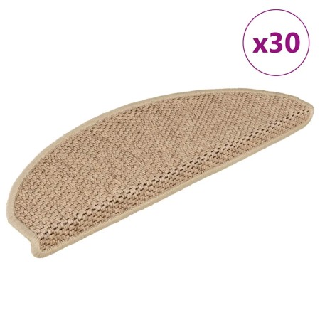Alfombra autoadhesiva escalera sisal 30 uds 65x21x4 cm arena en Hogar | Comprar online en Foru.es