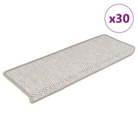 Alfombra autoadhesiva escalera sisal 30 uds 65x21x4 cm Platina en Hogar | Comprar online en Foru.es