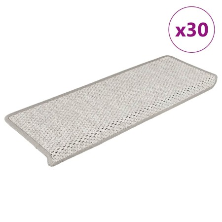 Alfombra autoadhesiva escalera sisal 30 uds 65x21x4 cm Platina en Hogar | Comprar online en Foru.es