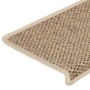 Alfombra autoadhesiva escalera sisal 30 uds 65x21x4 cm arena en Hogar | Comprar online en Foru.es
