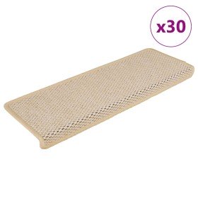 Alfombra autoadhesiva escalera sisal 30 uds 65x21x4 cm Berber en Hogar | Comprar online en Foru.es