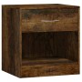 Mesitas de noche 2 unidades con cajón roble ahumado de vidaXL, Mesitas de noche - Ref: Foro24-342586, Precio: 58,26 €, Descue...