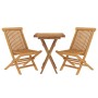 Juego de comedor para jardín 3 piezas madera maciza de teca en Conjuntos de jardín | Comprar online en Foru.es