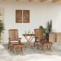 Conjunto de Comedor de Jardín 4 pcs Marrón en Sillas de jardín | Comprar online en Foru.es