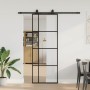 Puerta corredera con juego herrajes negro 76x205 cm ESG vidrio en Puertas | Comprar online en Foru.es