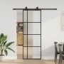 Puerta corredera con juego herrajes negro 76x205 cm ESG vidrio en Puertas | Comprar online en Foru.es