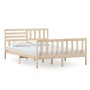 Estructura de cama de madera maciza 140x200 cm de vidaXL, Camas y somieres - Ref: Foro24-3101153, Precio: 139,72 €, Descuento: %