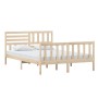 Estructura de cama de madera maciza 140x200 cm de vidaXL, Camas y somieres - Ref: Foro24-3101153, Precio: 139,72 €, Descuento: %