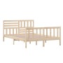 Estructura de cama de madera maciza 140x200 cm de vidaXL, Camas y somieres - Ref: Foro24-3101153, Precio: 139,72 €, Descuento: %