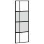 Puerta corredera con herrajes negro 76x205 cm vidrio templado en Puertas | Comprar online en Foru.es