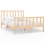 Estructura de cama de madera maciza de pino 140x200 cm de vidaXL, Camas y somieres - Ref: Foro24-3106703, Precio: 126,41 €, D...