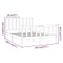 Estructura de cama de madera maciza de pino 140x200 cm de vidaXL, Camas y somieres - Ref: Foro24-3106703, Precio: 126,41 €, D...