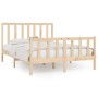 Estructura de cama de madera maciza 140x200 cm de vidaXL, Camas y somieres - Ref: Foro24-3106833, Precio: 122,97 €, Descuento: %