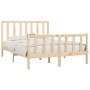 Estructura de cama de madera maciza 140x200 cm de vidaXL, Camas y somieres - Ref: Foro24-3106833, Precio: 122,97 €, Descuento: %