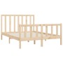 Estructura de cama de madera maciza 140x200 cm de vidaXL, Camas y somieres - Ref: Foro24-3106833, Precio: 122,97 €, Descuento: %
