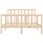 Estructura de cama de madera maciza 140x200 cm de vidaXL, Camas y somieres - Ref: Foro24-3106833, Precio: 122,97 €, Descuento: %