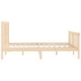 Estructura de cama de madera maciza 140x200 cm de vidaXL, Camas y somieres - Ref: Foro24-3106833, Precio: 122,97 €, Descuento: %