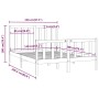 Estructura de cama de madera maciza 140x200 cm de vidaXL, Camas y somieres - Ref: Foro24-3106833, Precio: 122,97 €, Descuento: %