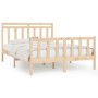 Estructura de cama de madera maciza de pino 140x200 cm de vidaXL, Camas y somieres - Ref: Foro24-3107028, Precio: 126,94 €, D...