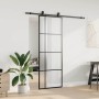 Puerta corredera con juego herrajes negro 76x205 cm ESG vidrio en Puertas | Comprar online en Foru.es
