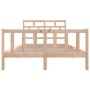 Estructura de cama de madera maciza de pino 140x200 cm de vidaXL, Camas y somieres - Ref: Foro24-3101348, Precio: 132,42 €, D...