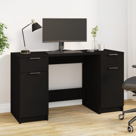 Escritorio con armario lateral madera contrachapada negro de vidaXL, Escritorios - Ref: Foro24-3115909, Precio: 193,00 €, Des...