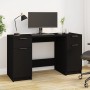 Escritorio con armario lateral madera contrachapada negro de vidaXL, Escritorios - Ref: Foro24-3115909, Precio: 193,00 €, Des...