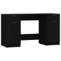 Escritorio con armario lateral madera contrachapada negro de vidaXL, Escritorios - Ref: Foro24-3115909, Precio: 193,00 €, Des...